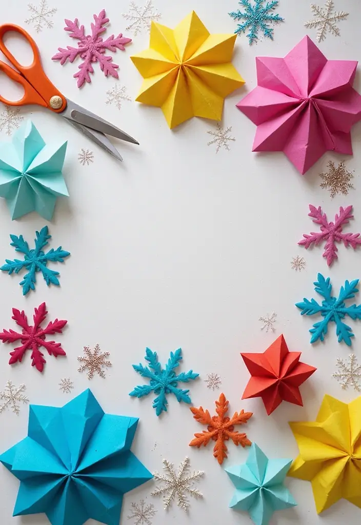 30 Paper Snowflake Crafts DIY Projects for Winter Magic - 1. Classic Folded Paper Snowflakes