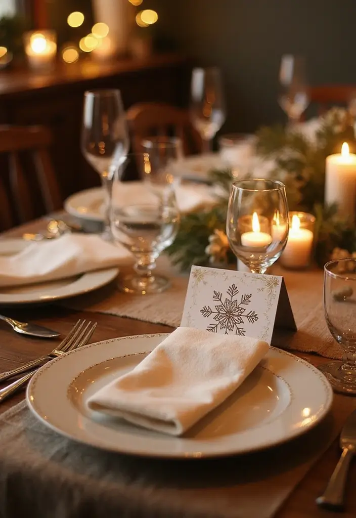 30 Paper Snowflake Crafts DIY Projects for Winter Magic - 15. Snowflake Place Cards