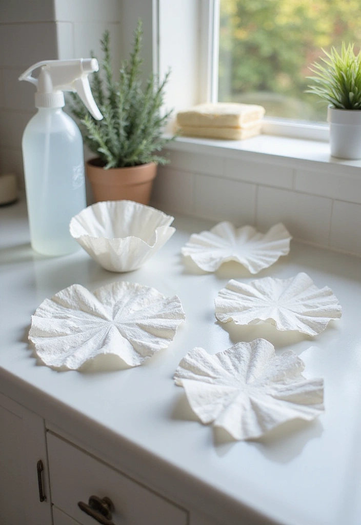 30 Paper Snowflake Crafts DIY Projects for Winter Magic - 2. Coffee Filter Snowflakes