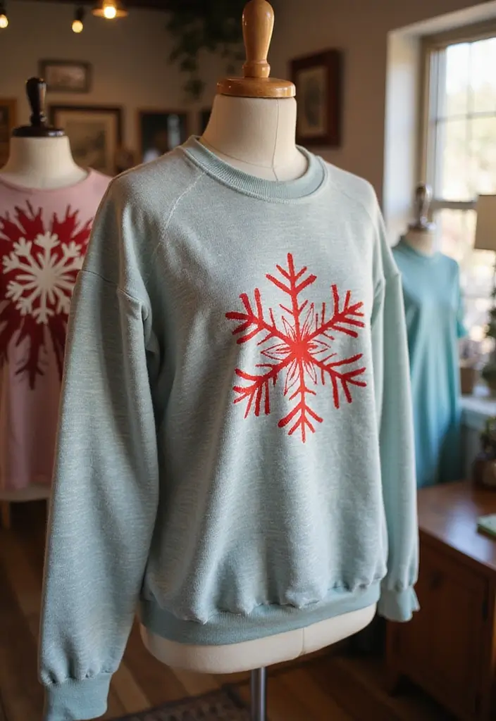 30 Paper Snowflake Crafts DIY Projects for Winter Magic - 29. Snowflake Themed Clothing
