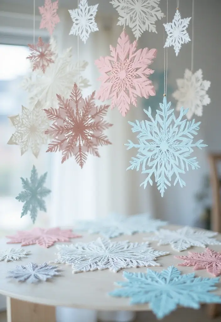 30 Paper Snowflake Crafts DIY Projects for Winter Magic - 6. 3D Paper Snowflakes