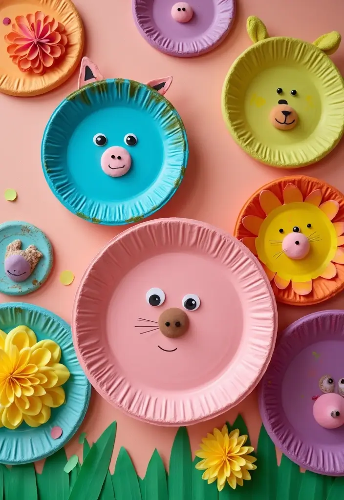 30 Paper Toys DIY Crafts That Bring Imagination to Life - 14. Paper Plate Animals