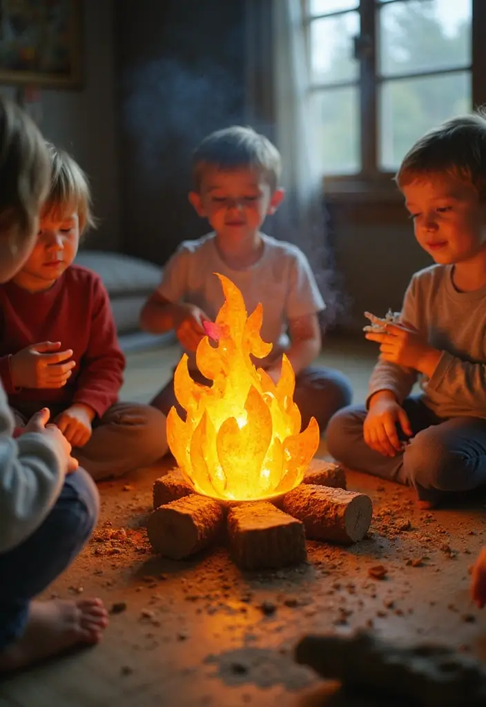 30 Paper Toys DIY Crafts That Bring Imagination to Life - 24. Paper Campfire