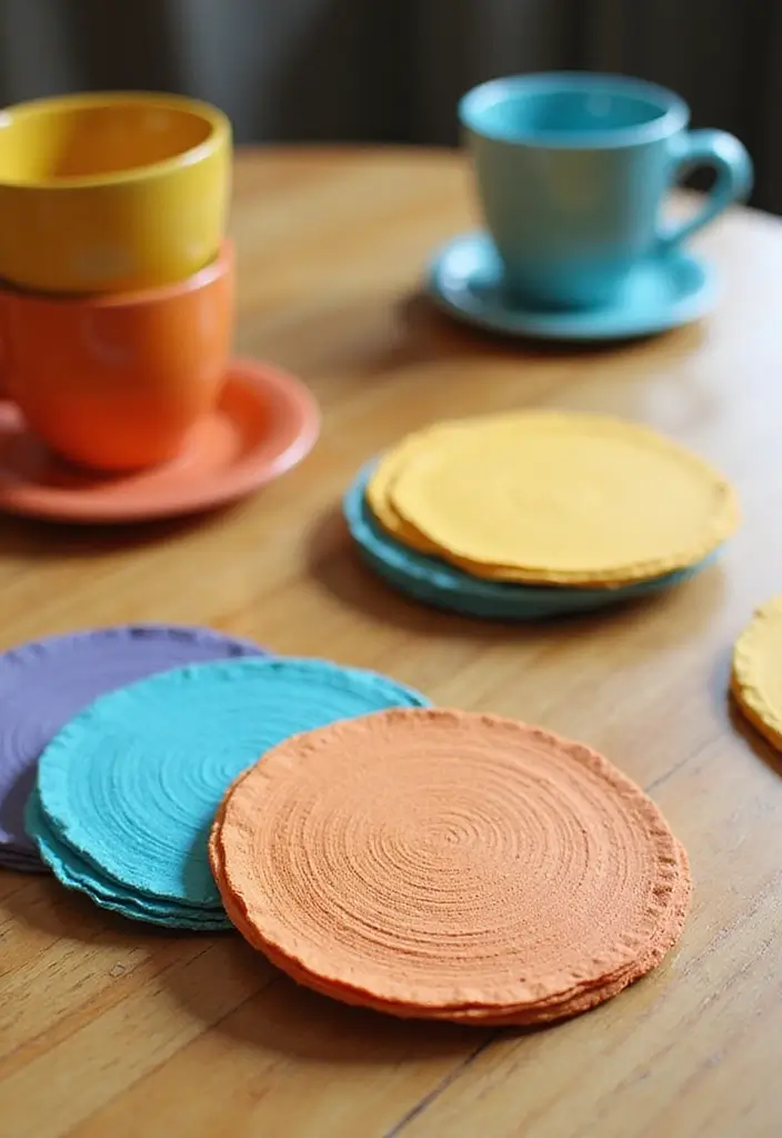 30 Recycled Paper Crafts DIY Ideas That Help the Planet - 21. Recycled Paper Coasters