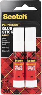 Scotch Permanent Glue Sticks, Acid-Free Non-Toxic Adhesive (2-Pack) – St...