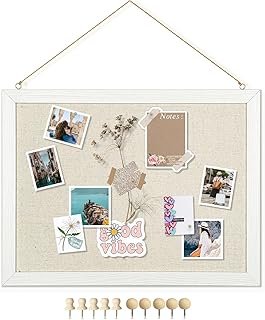 DOLLAR BOSS Bulletin Boards with Linen 1-Pack 16''X 12'' Double-Sided Co...