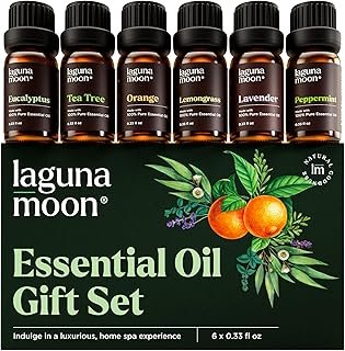 Lagunamoon Essential Oils Set - Top 6 Blends for Diffusers, Home Care, C...