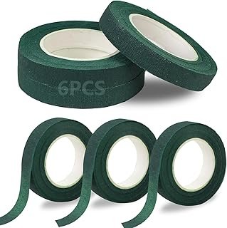 6 Roll Floral Tape 1/2inch Flower Tape Dark Green, Floral Tapes for Bouq...