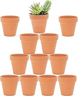 Yishang 2.5 inch Terracotta Pots with Drainage Holes,Small Mini Clay Cer...