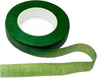 BEADNOVA Floral Tape 1/2inch Flower Tape Dark Green Floral Tape for Bouq...