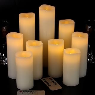 Vinkor Flameless Candles Battery Operated Candles Real Wax Pillar LED Ca...