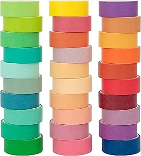 Washi Tape Set 30 Rolls, Decorative Tape, Colored Tape, Scrapbook Tape, ...