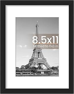 upsimples 8.5 By 11 Picture Frame, Display Pictures 6x8 with Mat or 8.5 ...