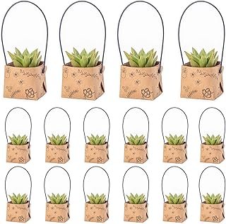 40Pcs Succulent Wrap Bags (fits 2 inch pots), Mini Kraft Succulent Favou...