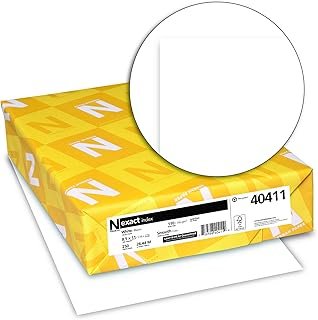 Neenah Paper Exact Index Card Stock, 94 Bright, 110 lb Index Weight, 8.5...