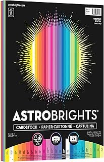 Astrobrights Colored Cardstock, 8.5” x 11”, 65 lb / 176 gsm, 