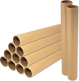 Sturdy 12 inch Paper Cardboard Tube Craft Rolls 22 Pieces