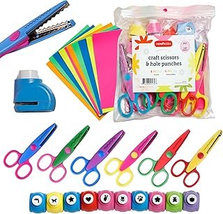 Incraftables Craft Scissors with Decorative Edge – 26 Piece Crafting Set...