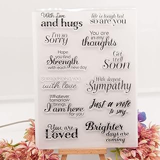 Linda Craft with Love and Hugs Sentiment Clear Stamps for Card Making De...