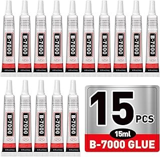 15 PCS 15ml B7000 Glue Clear with Precision Tip, Rhinestone Glue for Nai...