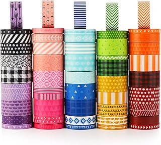 50 Rolls Washi Tape Set, Decorative Adhesive Tape for Scrapbook, Arts & ...