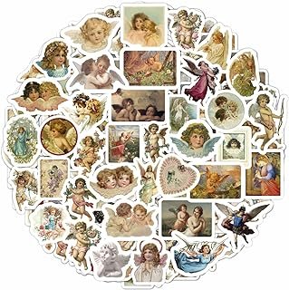BulbaCraft 100Pcs Angel Stickers Vintage - Angel Decals for Laptop, Scra...