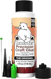Bearly Art Precision Craft Glue - The Original - 4fl oz - Tip Kit Includ...