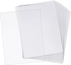 AHANDMAKER 20 Pcs Clear PVC Flexible Plastic Board Sheet, 8.25 x 11.75 i...