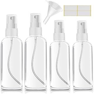 Small Spray Bottle, Clear Empty Mini Travel Plastic Bottle. Premium spra...