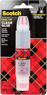 Scotch Clear Glue in 2-Way Applicator, 1.6 oz, Photo Safe and Non-Toxic,...