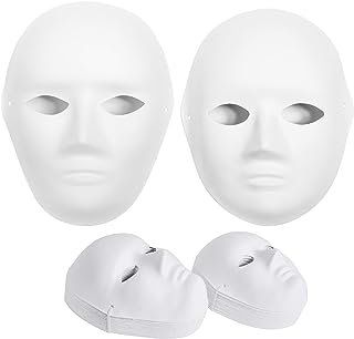 30 Pack Paper Mache Masks - 2 Sizes for Artistic Projects, Theater, Hall...