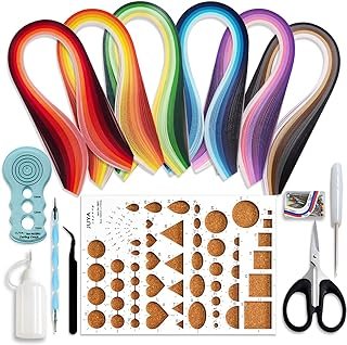 JUYA Paper Quilling Kits with 30 Colors 600 Strips and 8 Tools (Paper Wi...