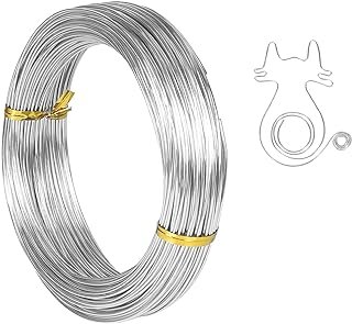 18 Gauge Aluminum Craft Wire, 165 Feet 1mm Bendable Metal Wire for Jewel...
