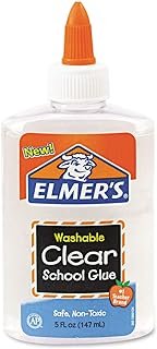 Elmer's E305 School Glue Washble Clear, 5 oz, Clear