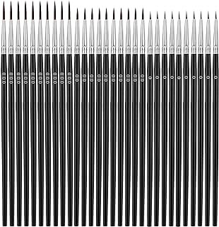 Anezus Tiny Detail Paint Brushes 30 Pcs Fine Paint Brushes Set with 3 Si...
