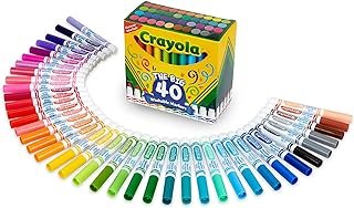 Crayola Ultra Clean Washable Markers (40ct), Colored Markers for Kids, C...