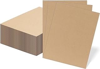 RLAVBL 50 Pack 8.5x11 Corrugated Cardboard Sheets, Flat Cardboard Insert...