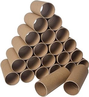 30 Pack Craft Rolls - Thick Cardboard Tubes for Crafts - Round Tubes - C...