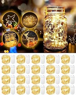 20 Pack Fairy Lights Battery Operated, 3.3ft 20 LED Mini String Lights T...