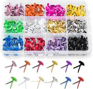 180pcs Brads for Paper Crafts，12 Colors Brads Paper Fasteners Metal Pape...