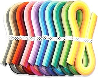 JUYA Multi-Color Paper Quilling Strips Set 60 Colors 10 Packs 54cm Lengt...
