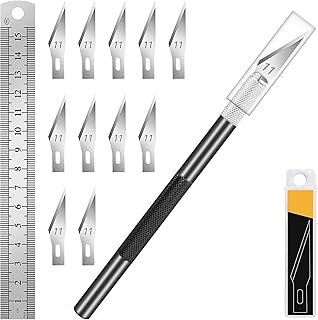 DIYSELF 1 Pcs Exacto Knife with 11 Pcs SK5 High Carbon Steel Exacto Blad...