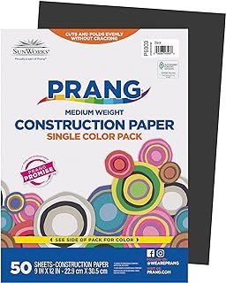 Prang (Formerly SunWorks) Construction Paper, Black, 9