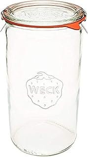 Weck Jar 974 - 1.5L Glass Jars with Large Storage Capacity - Preserving ...