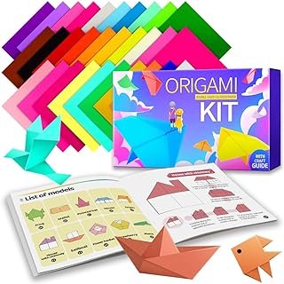 Praisebank Origami Paper, 220pcs 17 Colors 6x6 inch, Double Sided, Craft...