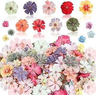 FOIMAS 150pcs Mini Faux Flower for Crafts,Artificial Flower Heads Daisy ...