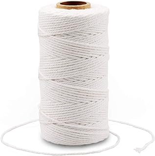 G2PLUS White String, Cotton Bakers Twine, 328 Feet 2MM Natural White Cot...