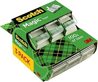 Scotch Magic Tape, 3 Dispensered Rolls, Numerous Applications, Invisible...
