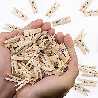 1.4 Inch Mini Clothes Pins for Photo, 130 Pcs Small Clothes Pins, Wooden...