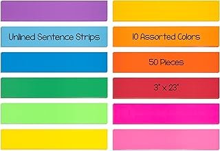 Hygloss Products Bright Sentence Strips - Great for Arts and Crafts, Dec...